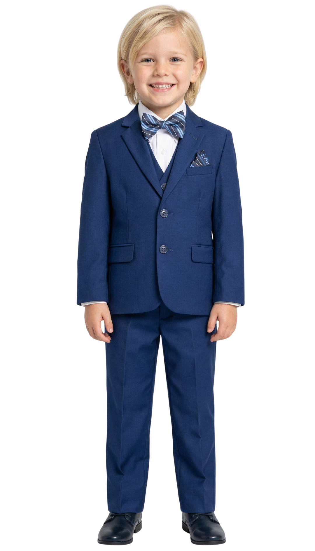 Ferrecci Boys Indigo Blue 5-Piece Suit Set – Formal Kids Suit (JAX JR)