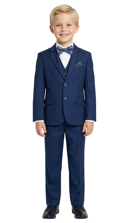 Ferrecci Boys 5-Piece Navy Suit Set – Formal Kids Suit (JAX JR)