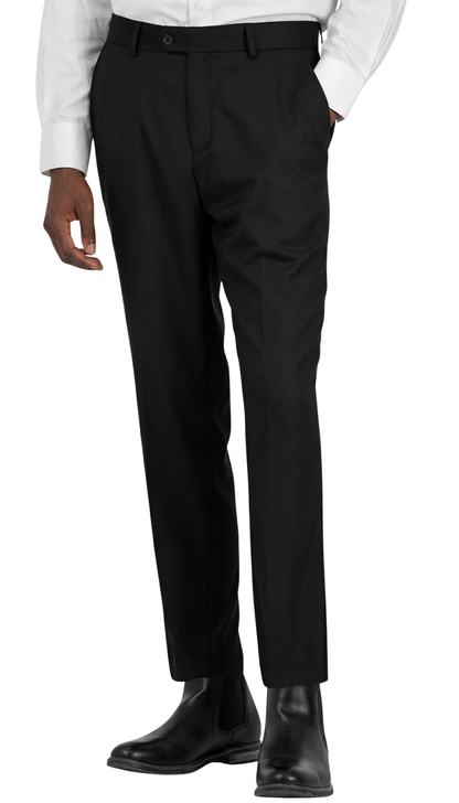Jax Mens Black 2 Button Notch Lapel Pick Stitching 3 Pc Slim Fit Suit