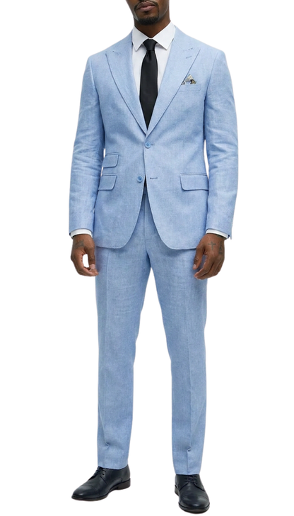 Rockford Peak Lapel Double Breasted Suit - Slim Fit