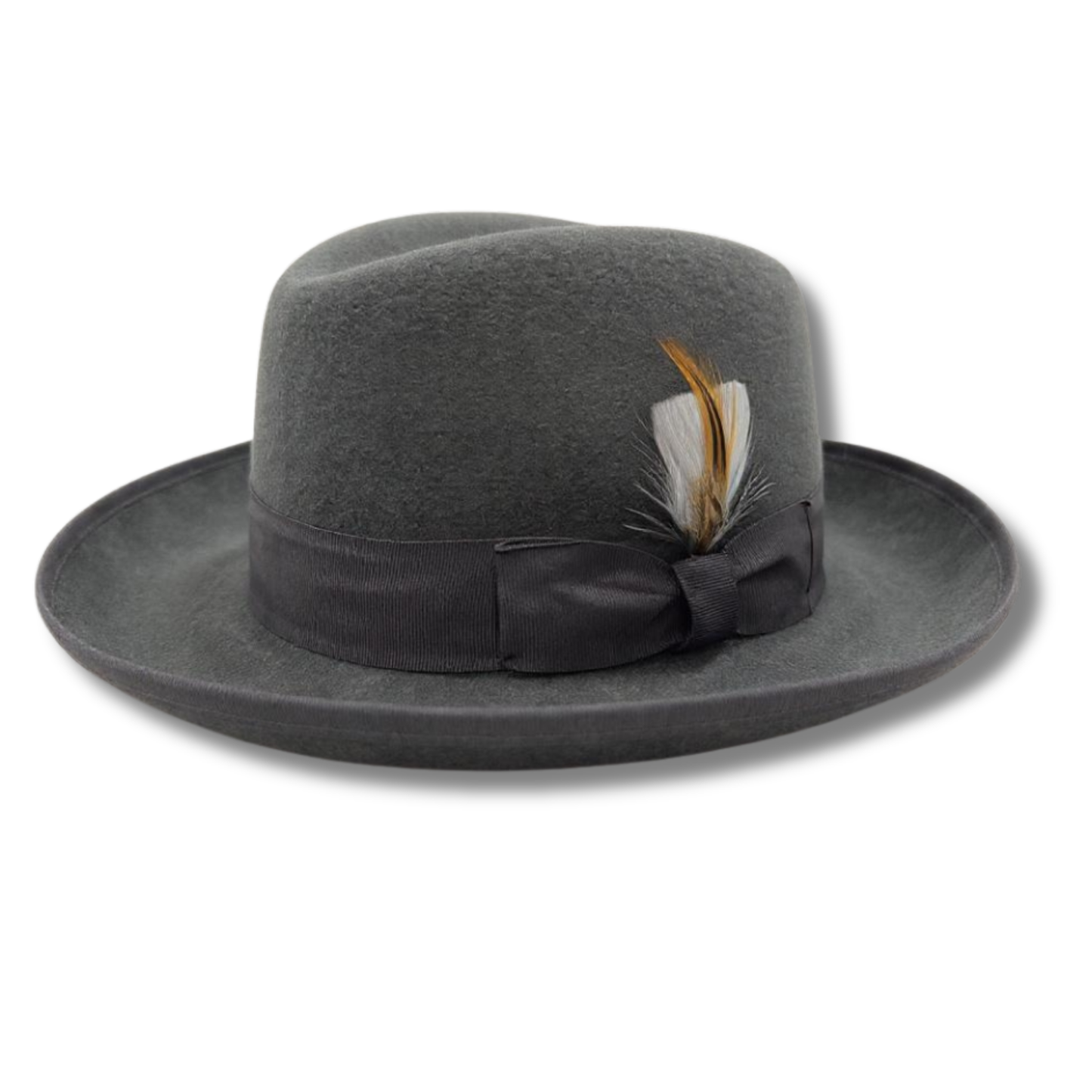 Ferrecci 100 % Wool Australian Firm Fur Felt Charcoal Godfather Hat