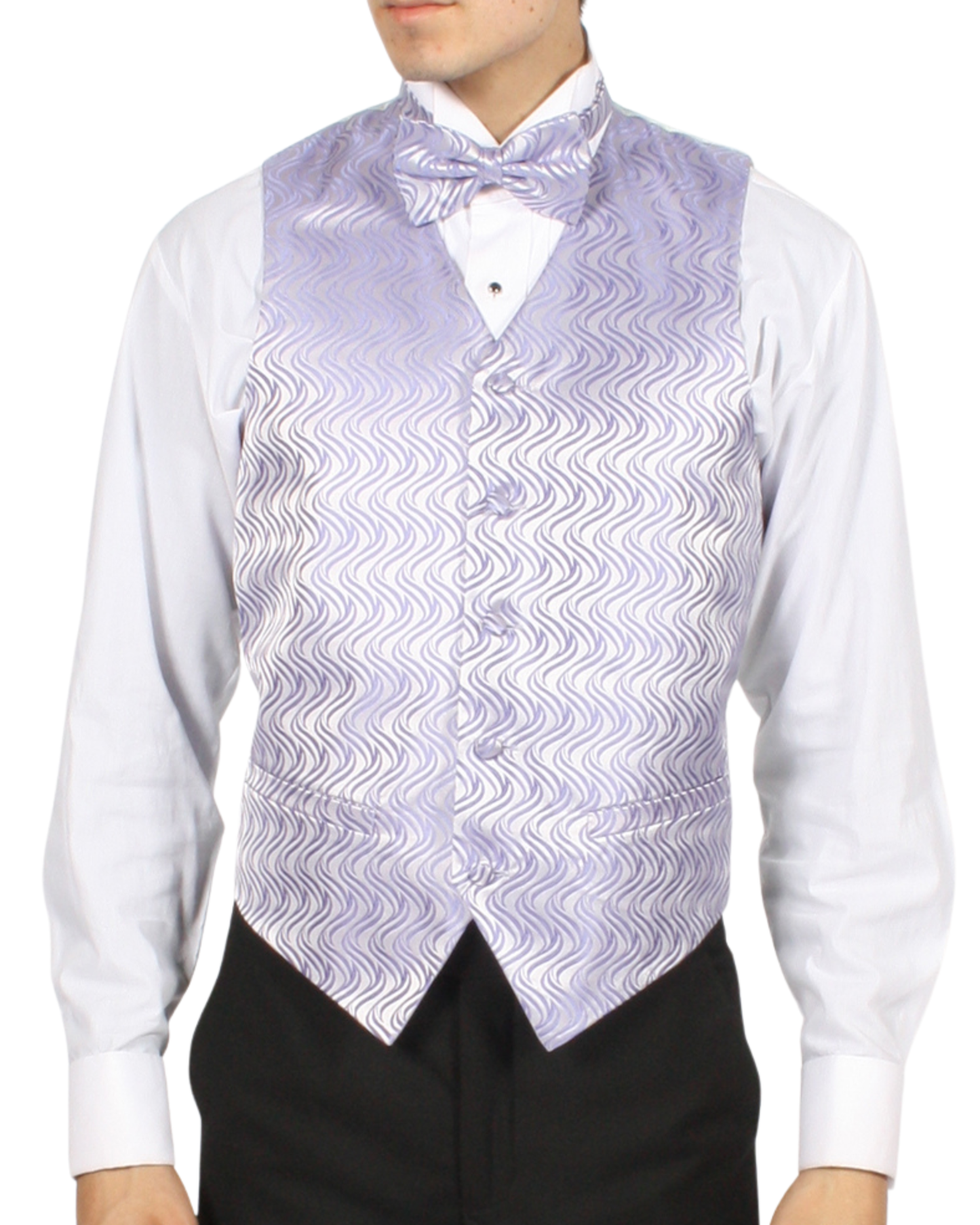 Ferrecci Mens PV150 - Purple with White Back Adjustable Vest Set