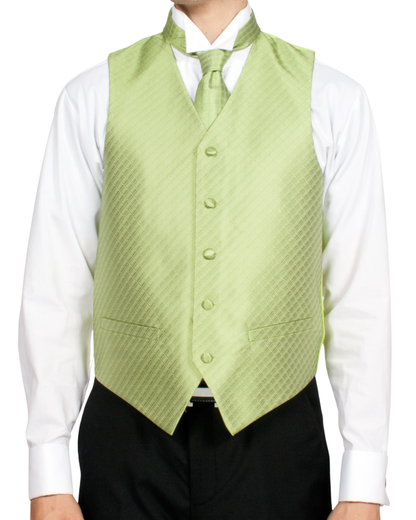 Ferrecci Mens PV300 - Green with Green Back Adjustable Diamond Vest Set