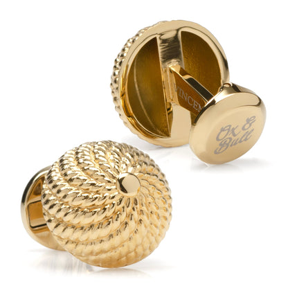 VDP 3D Colony Gold Stainless Cufflinks - My Men's Shop