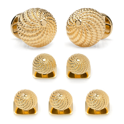VDP 3D Colony Gold Stainless Stud Set - My Men's Shop