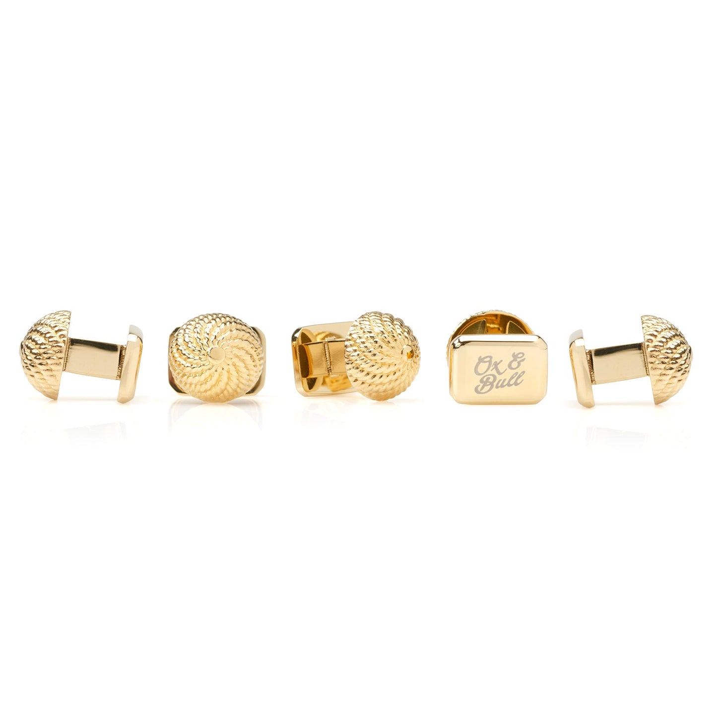 VDP 3D Colony Gold Stainless Studs - My Men's Shop