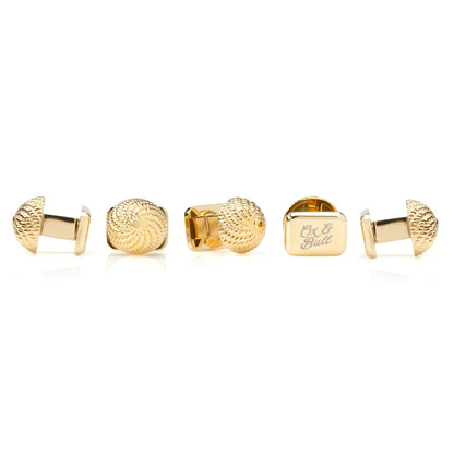 VDP 3D Colony Gold Stainless Studs - My Men's Shop