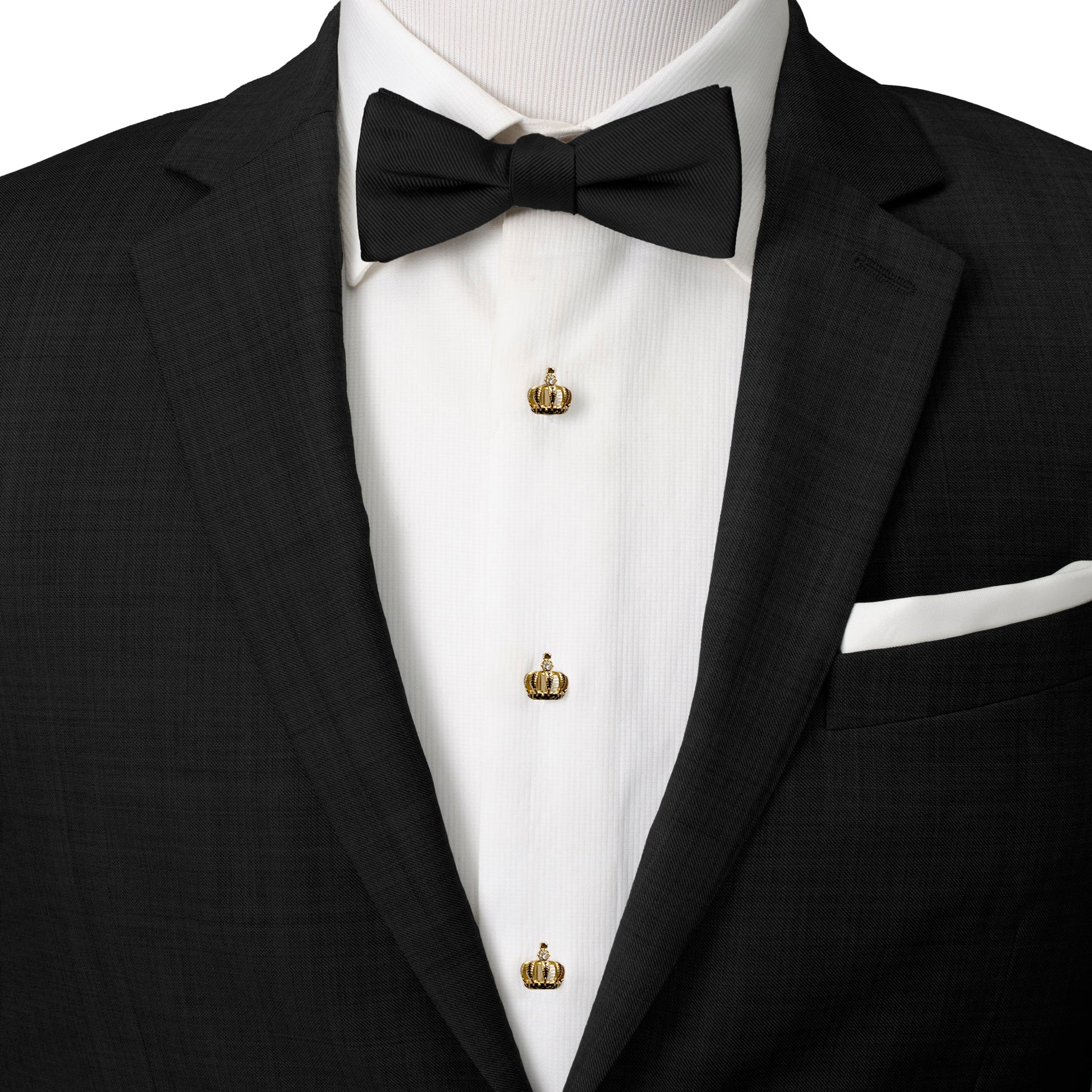 VDP 3D Crown Royal Gold Stainless Studs - My Men's Shop