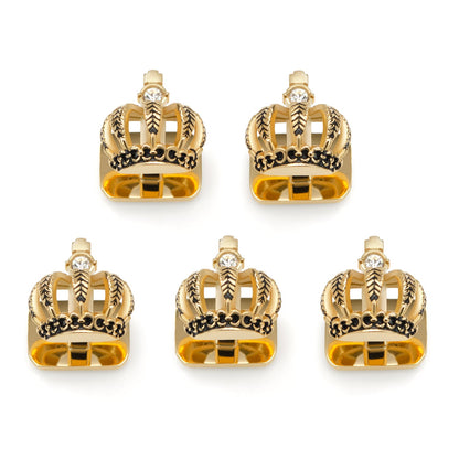 VDP 3D Crown Royal Gold Stainless Studs - My Men's Shop