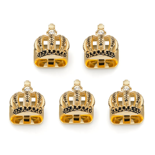 VDP 3D Crown Royal Gold Stainless Studs - My Men's Shop