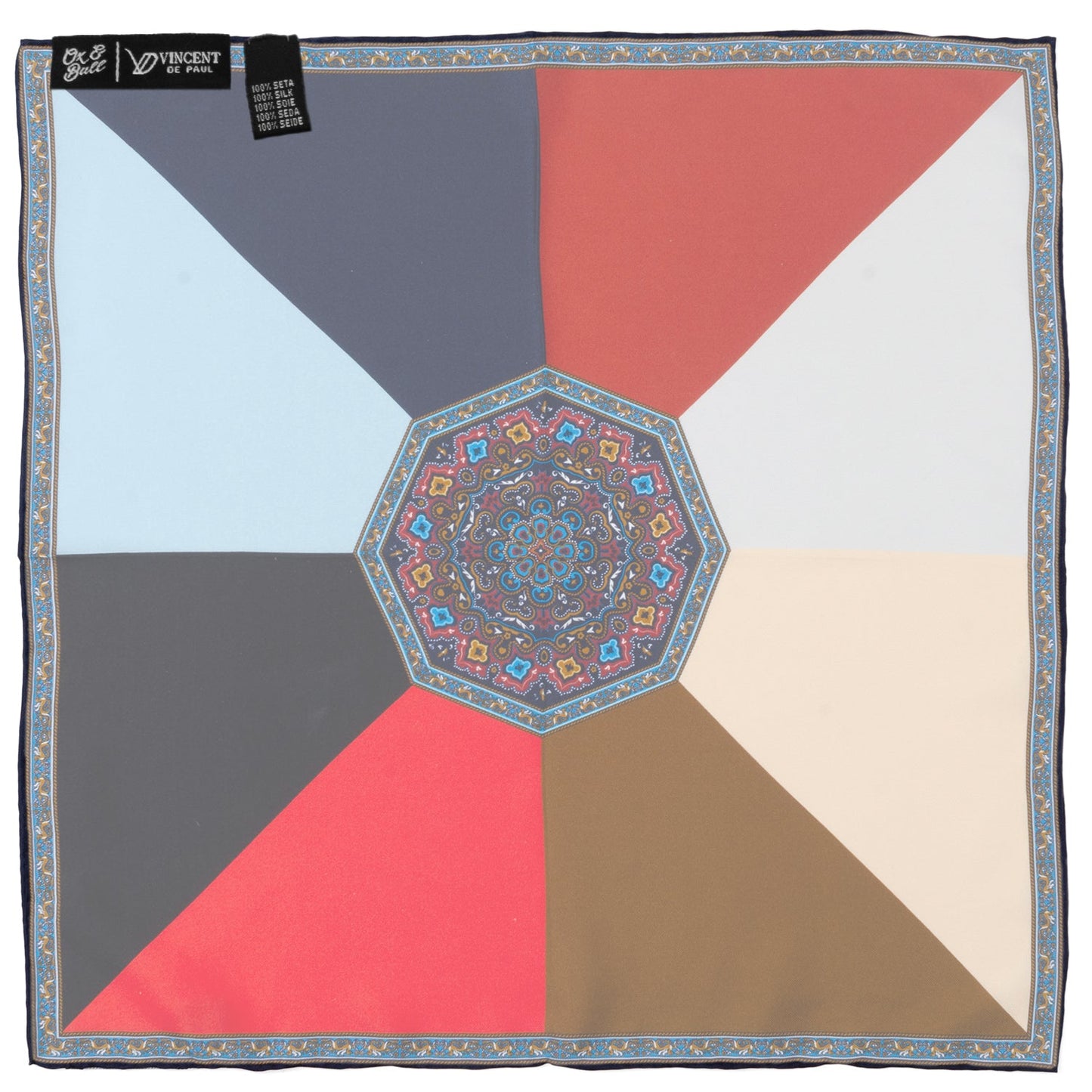 VDP Multi Colored Paisley Pocket Square - My Men's Shop