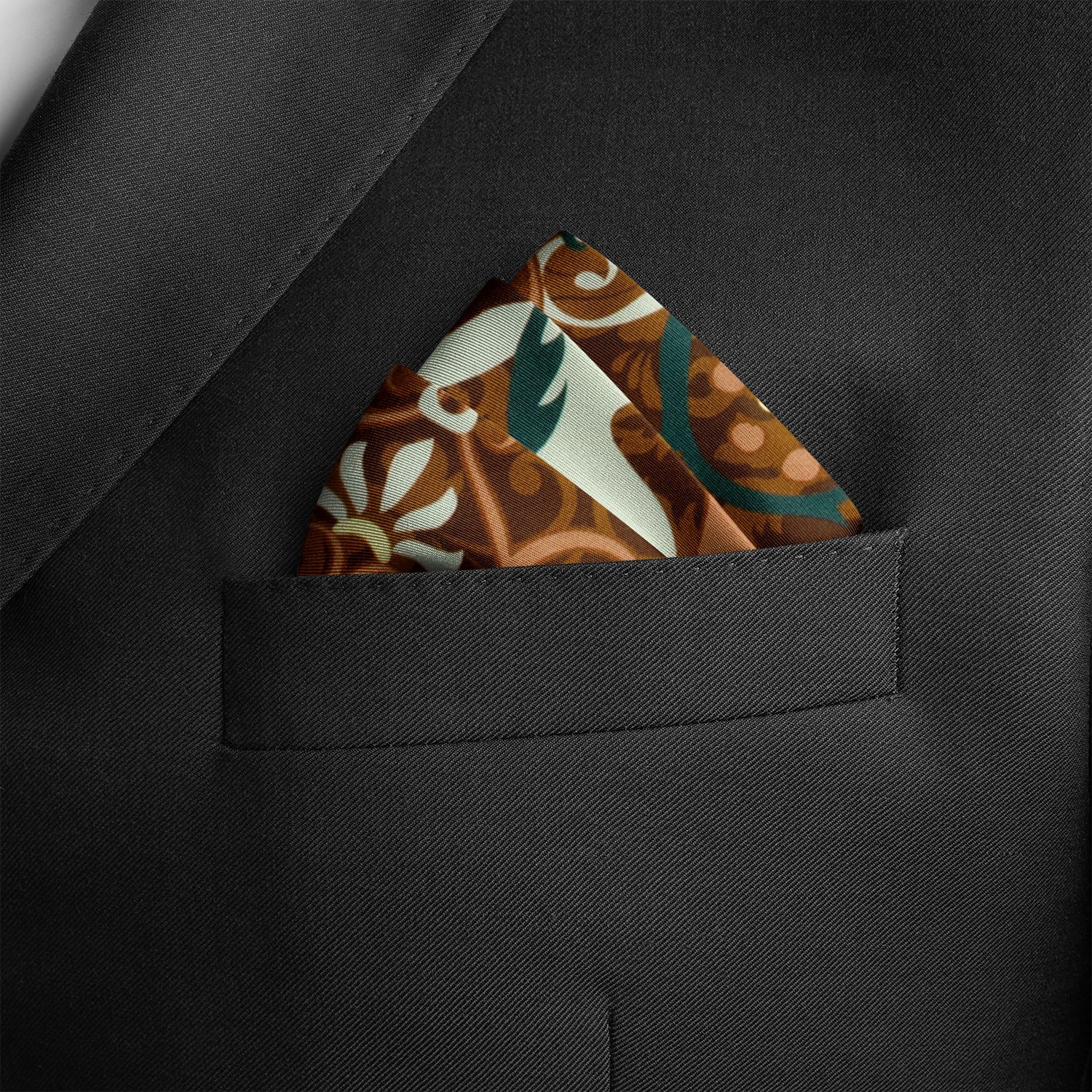 VDP Biltmore Renaissance Revival Brown Pocket Square - My Men's Shop
