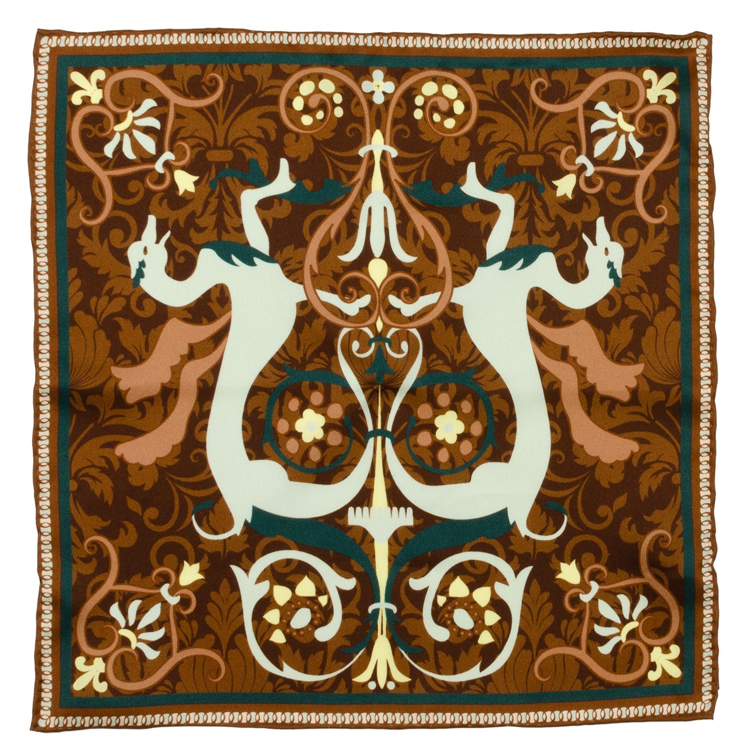 VDP Biltmore Renaissance Revival Brown Pocket Square - My Men's Shop