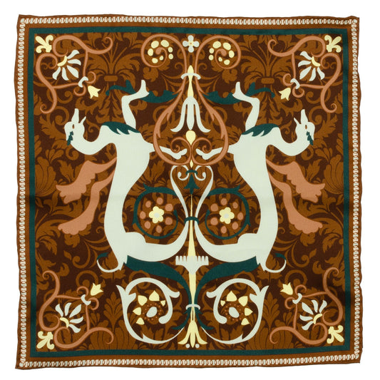 VDP Biltmore Renaissance Revival Brown Pocket Square - My Men's Shop
