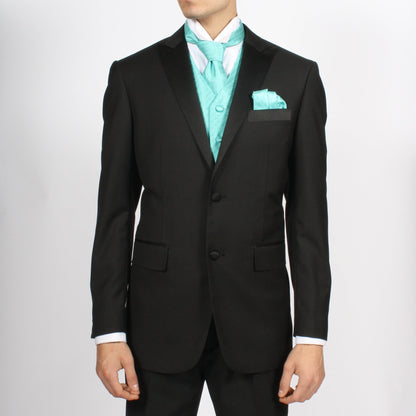Ferrecci Mens PV300 - Aqua with White Back Adjustable Diamond Vest Set