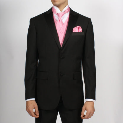 Ferrecci Mens PV300 - Rose with White Back Adjustable Diamond Vest Set
