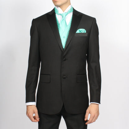Ferrecci Mens PV300 - Light Turquoise with Black Back Adjustable Diamond Vest Set