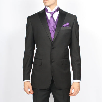 Ferrecci Mens PV300 - Purple with Black Back Adjustable Diamond Vest Set
