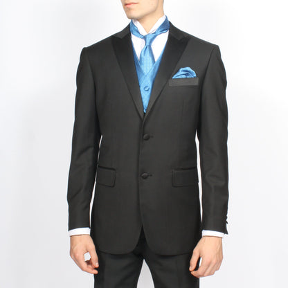 Ferrecci Mens PV300 - Royal Blue with Black Back Adjustable Diamond Vest Set
