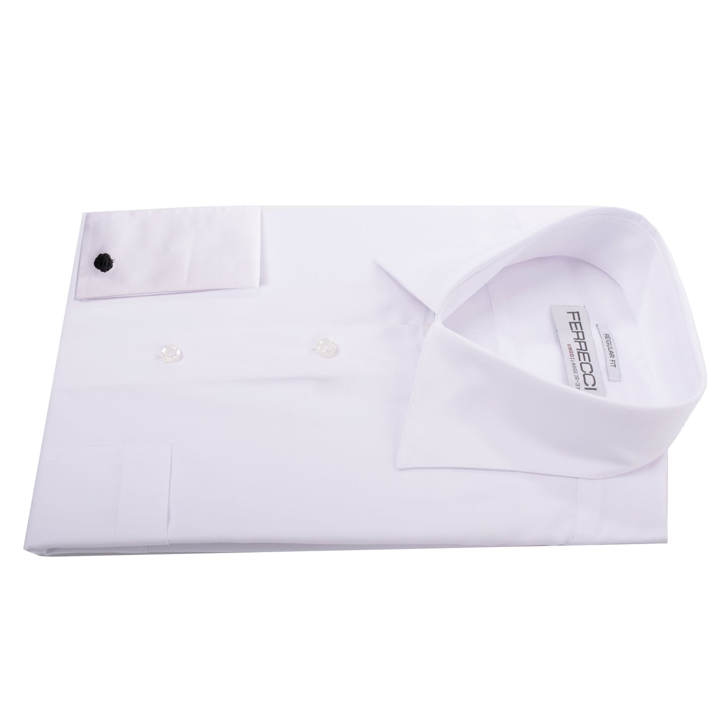 Ferrecci Virgo Big & Tall White French Cuff Dress Shirt – Sizes 14 to 2XL
