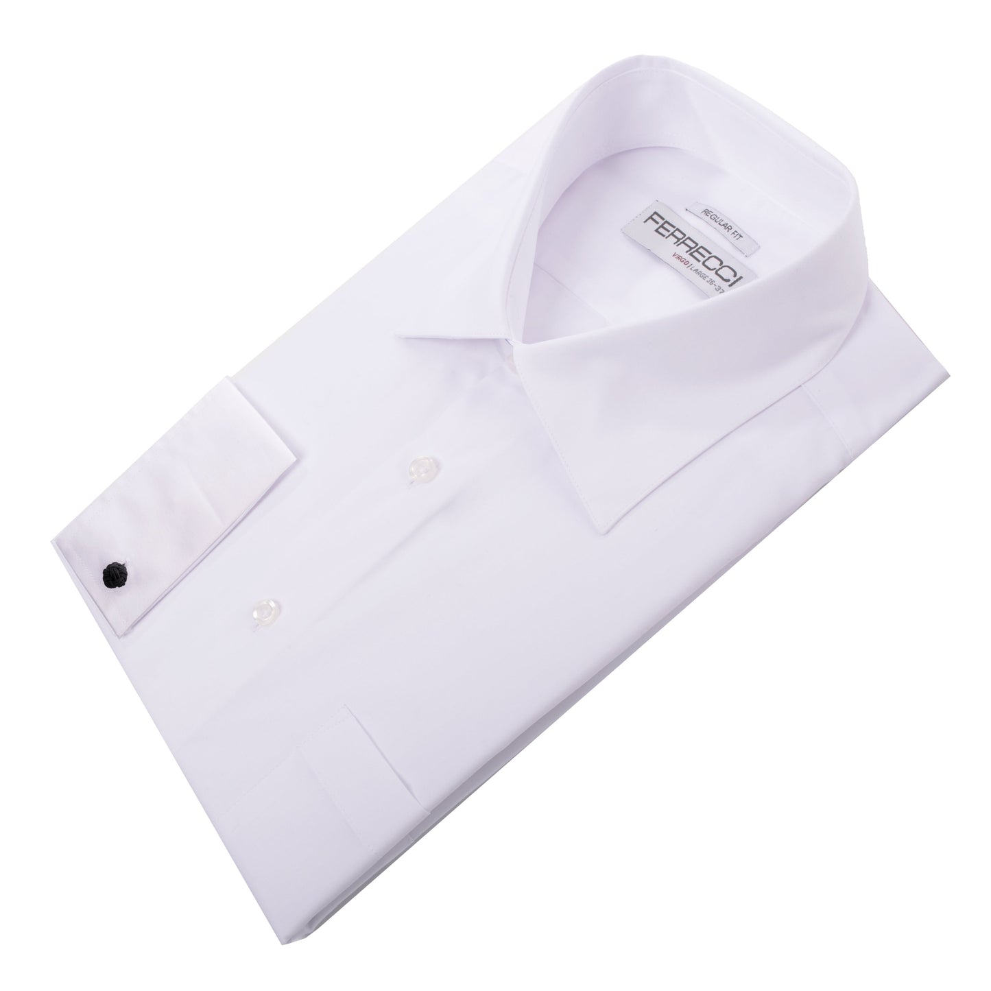 Ferrecci Virgo Big & Tall White French Cuff Dress Shirt – Sizes 14 to 2XL