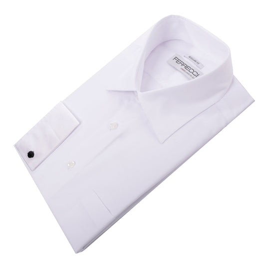 Ferrecci Virgo Big & Tall White French Cuff Dress Shirt – Sizes 14 to 2XL