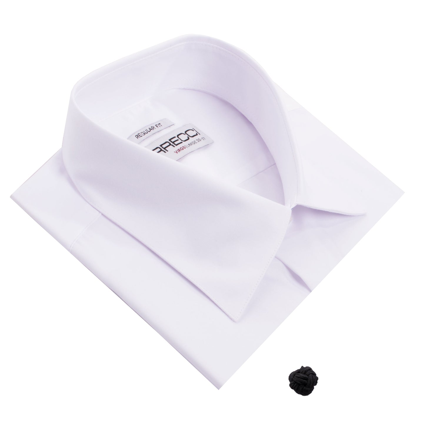 Ferrecci Virgo Big & Tall White French Cuff Dress Shirt – Sizes 14 to 2XL