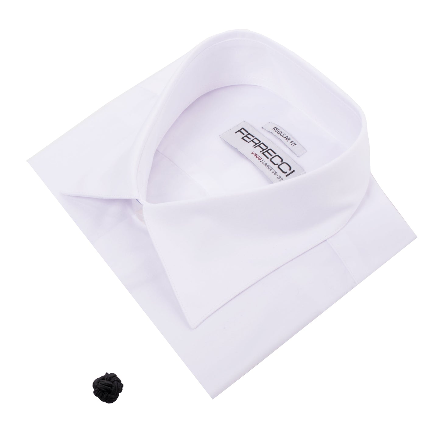 Ferrecci Virgo Big & Tall White French Cuff Dress Shirt – Sizes 14 to 2XL