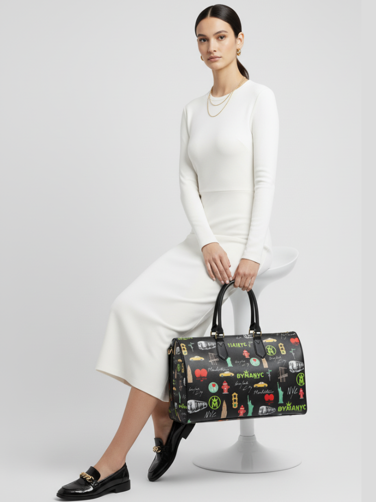 Bolso Vegano NOIR COUTURE – BYMANYC ® Diseño Ecológico de Lujo de Nueva York