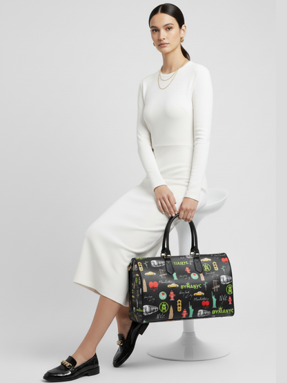 Bolso de tela CITYSCAPE – BYMANYC ® Bolso ecológico vegano de Nueva York