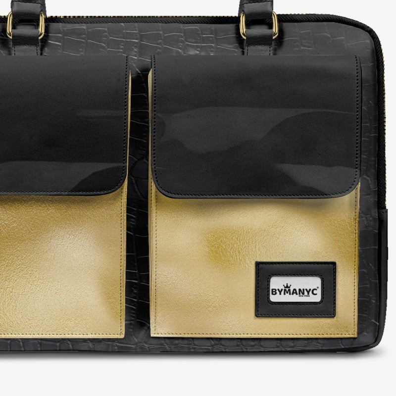 Bolso de diseño de lujo vegano con doble bolsillo de 16" | BYMANYC ® Edición Elegante Nueva York