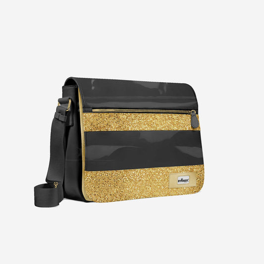 Vegan Gold Messenger Bag 16” | BYMANYC ® New York Luxe Metallic Edition - My Men's Shop