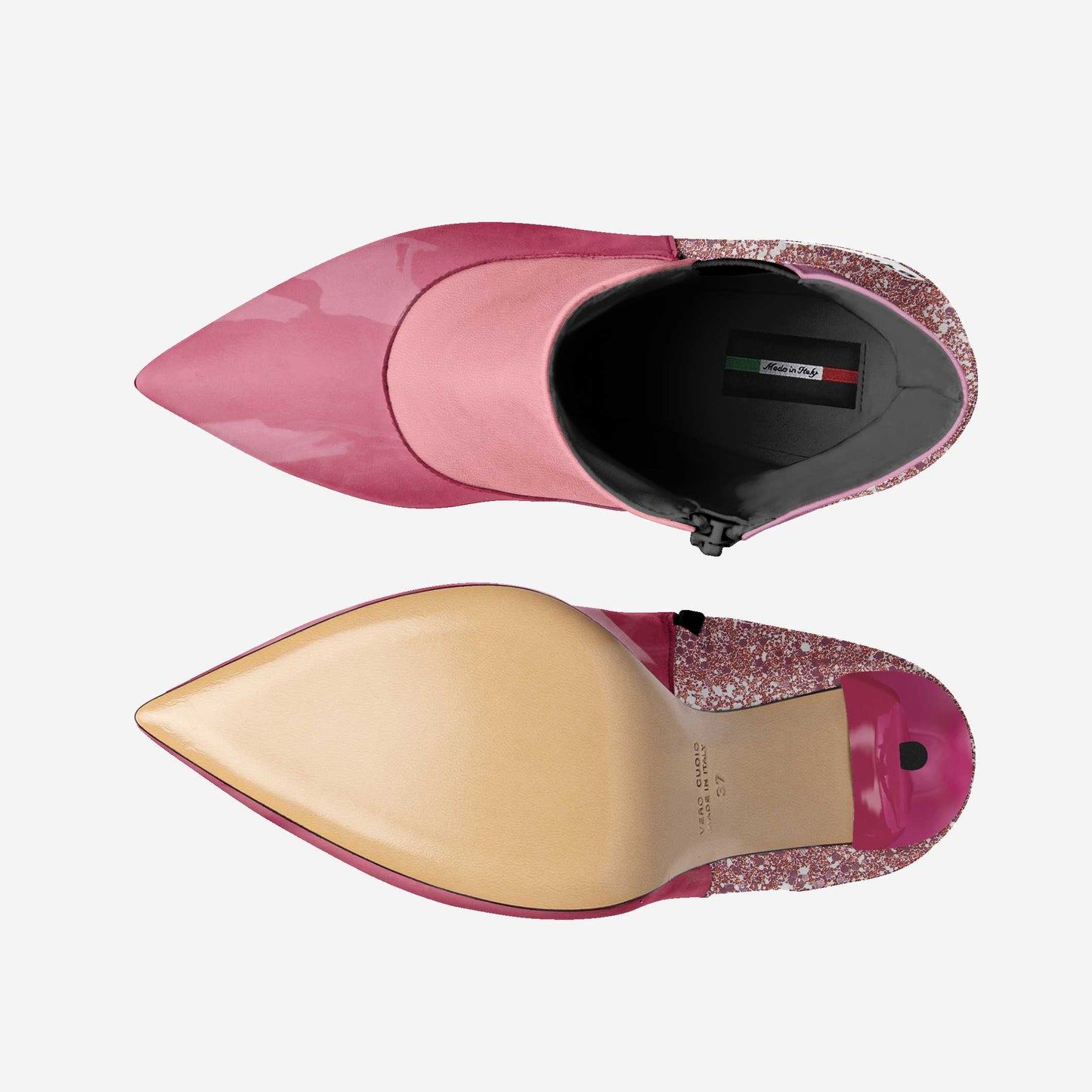 Zapatos de Tacón Veganos para Mujer BYMANYC ® New York Tribeca Rosa Mate Giro