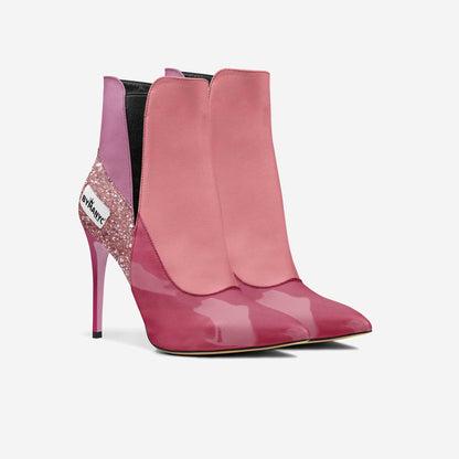 Zapatos de Tacón Veganos para Mujer BYMANYC ® New York Tribeca Rosa Mate Giro