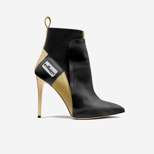 Vegan Heeled Shoe Women BYMANYC ® New York Tribeca Gold Flame - My Men's Shop