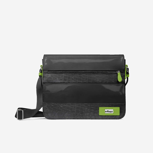 Vegan Urban Stripe Messenger Bag 16” | BYMANYC ® New York Downtown Edge - My Men's Shop