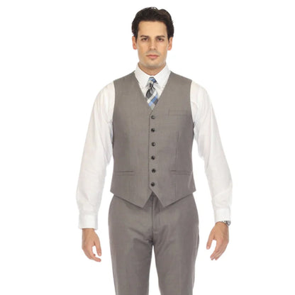 Solo Adjustable Casual & Formal Light Grey Vest