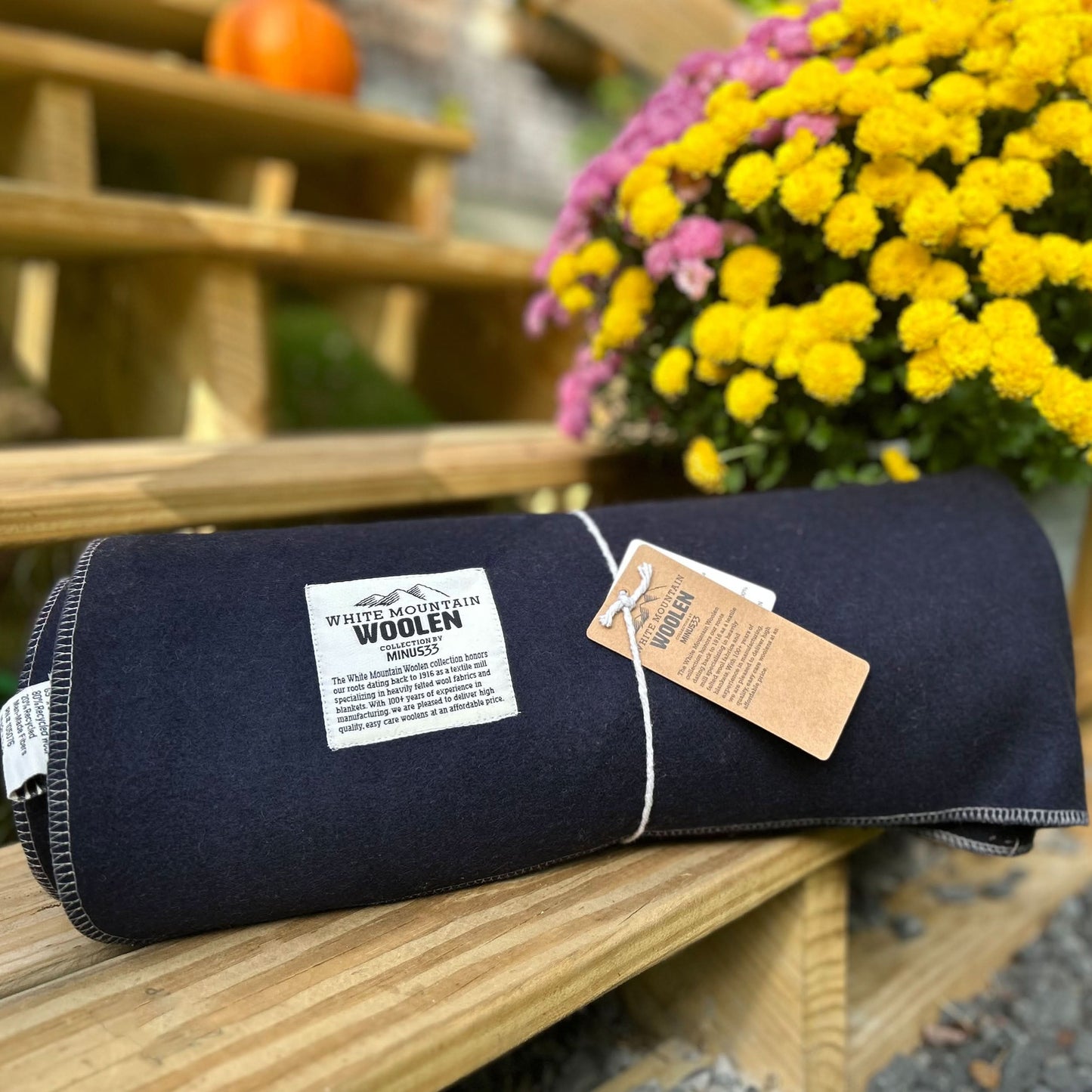 Manta de lana Wool Lodge - White Mountain Woolen