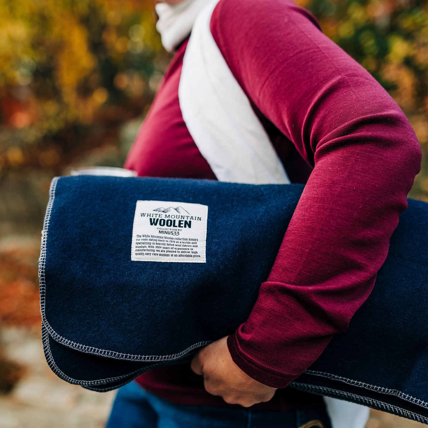 Manta de lana Wool Lodge - White Mountain Woolen