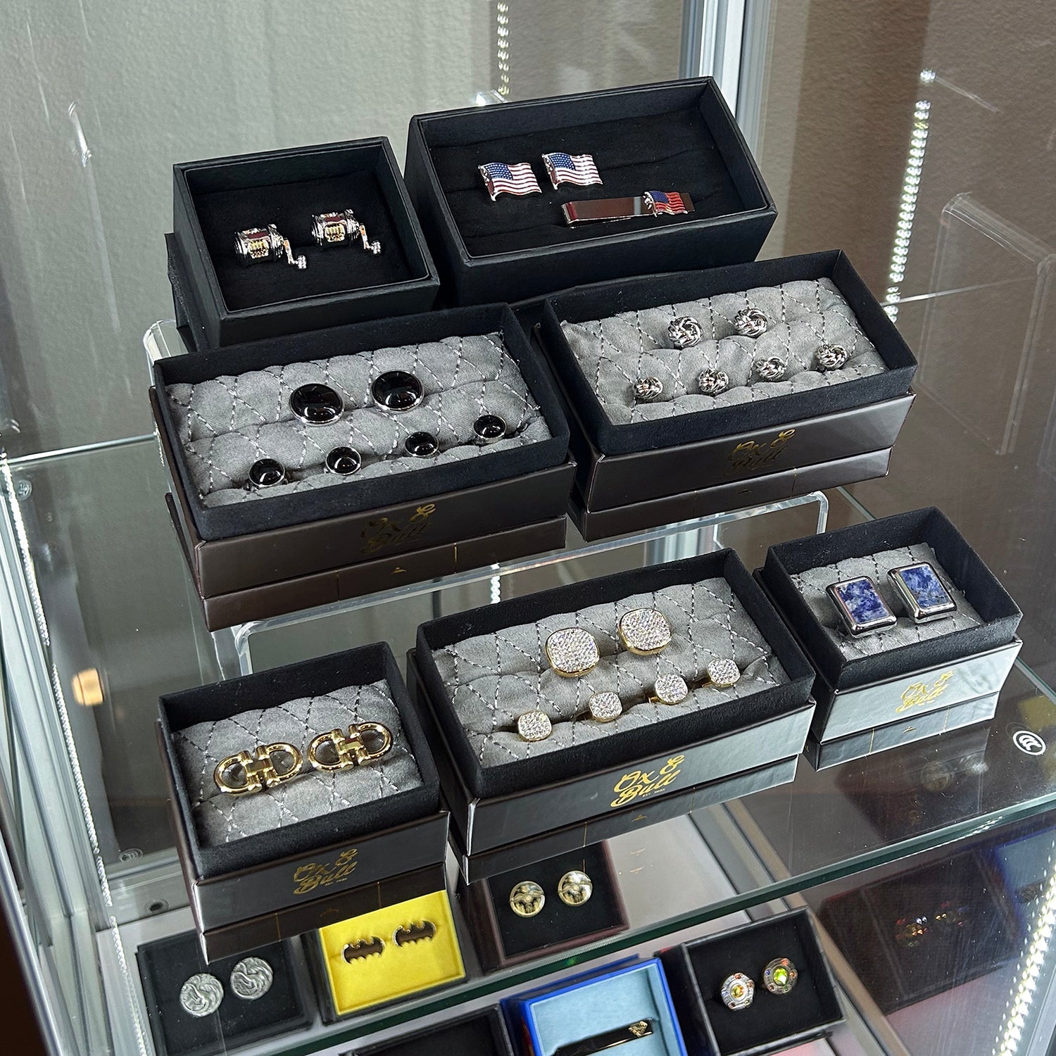 Retail Glass Display White Cabinet With Locking Storage - My Men's Shop