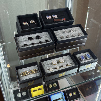 Retail Glass Display White Cabinet With Locking Storage - My Men's Shop