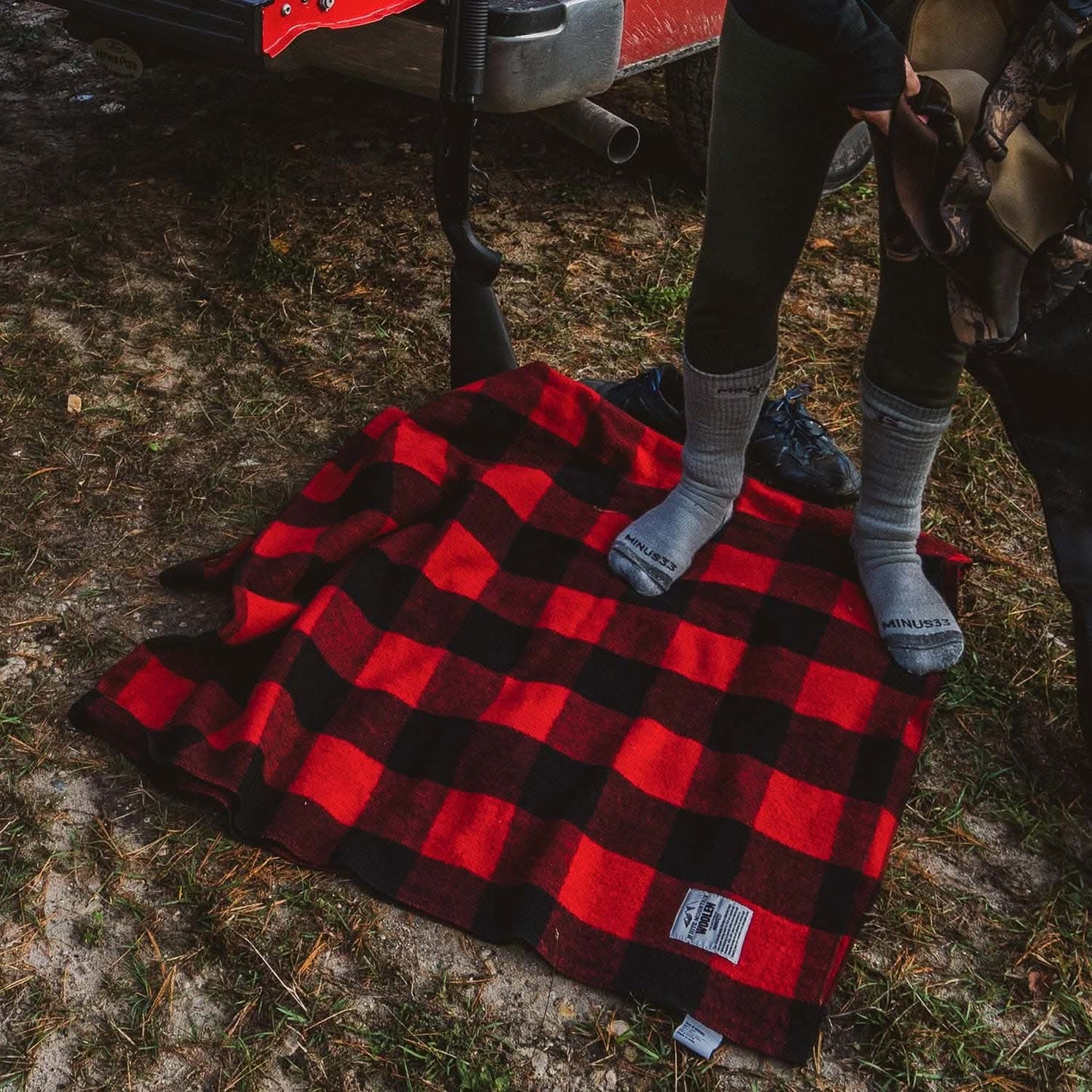 Manta de lana Wool Lodge - White Mountain Woolen