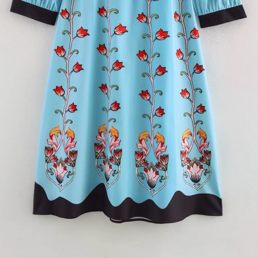 Waist-Cinched Floral Dress, The Met | Women - BYMANYC ® New York
