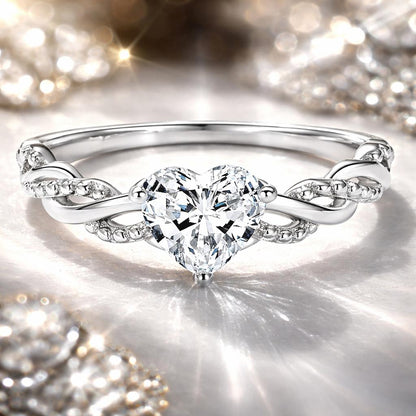 Anillo de Plata de Ley 925 "Amor" con circonita cúbica, Talla 6.0