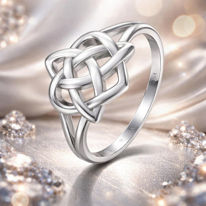 Anillo de Plata de Ley 925 Talla 6.0 con Baño de Platino