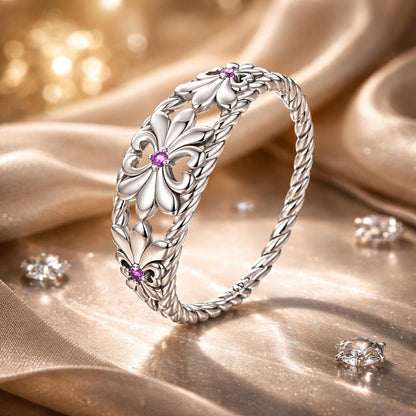 Anillo de plata de ley 925 oxidada con circonita cúbica de 1,3 mm engastada en pavé, talla 6.0, para mujer