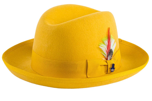 Ferrecci Gold Australian Fur Felt Godfather Hat