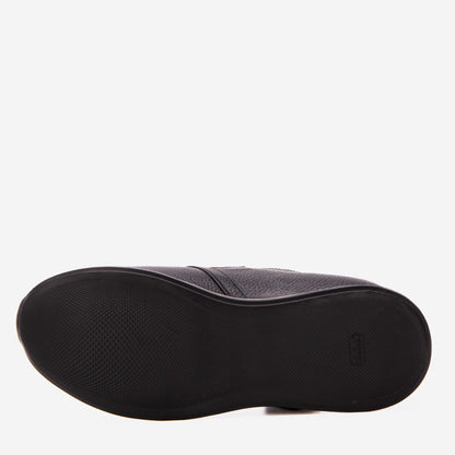 The Avelon Black Leather Men Sneaker