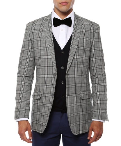 The Zeus Plaid Slim Fit Mens Blazer
