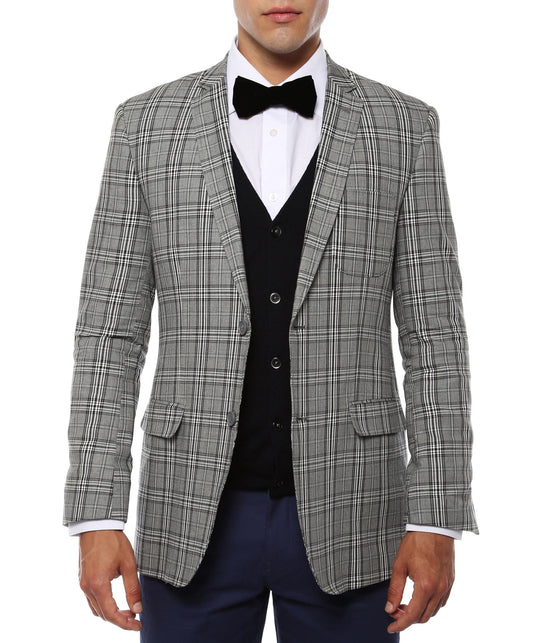 The Zeus Plaid Slim Fit Mens Blazer